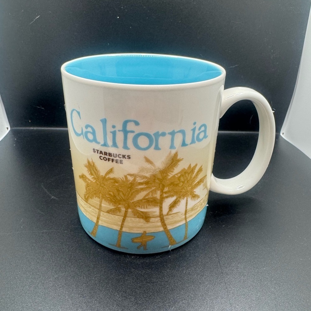 Starbucks You are here California Mug - Blue and Gold